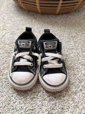 Converse Kids Black and White Low-Top Sneakers